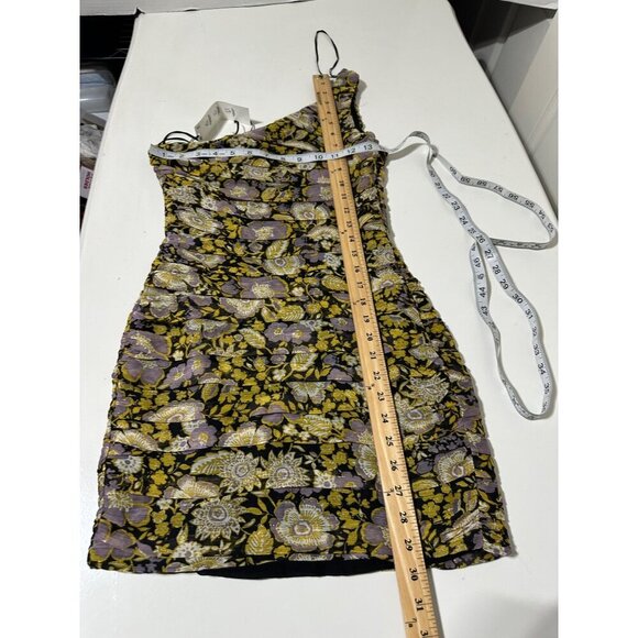 Zara one Shoulder Floral Cocktail Dress size XS NWT - Picture 6 of 8